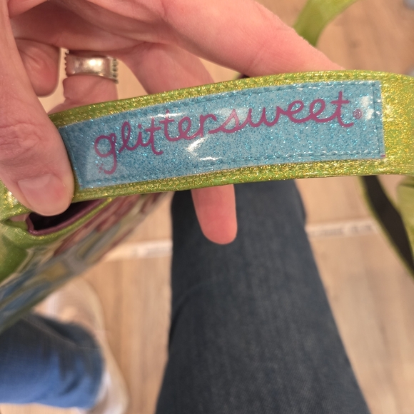 Glittersweet Floral Crossbody bag Green Glitter Flower Power - Picture 4 of 11